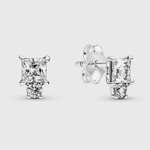 Pandora Sparkling Round & Square Mini Stud Earrings